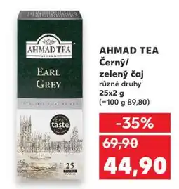 Kaufland AHMAD TEA Černý / Zelený čaj nabídka
