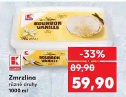 Kaufland ZMRZLINA různé druhy nabídka