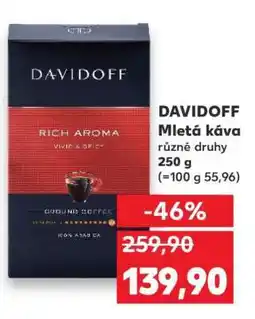 Kaufland DAVIDOFF Mletá káva nabídka