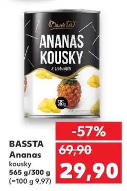 Kaufland BASSTA Ananas kousky nabídka