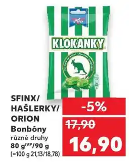 Kaufland SFINX/HAŠLERKY/ORION Bonbóny nabídka