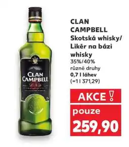 Kaufland CLAN CAMPBELL Skotská whisky/Likér na bázi whisky nabídka