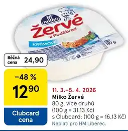 Tesco Milko Žervé nabídka