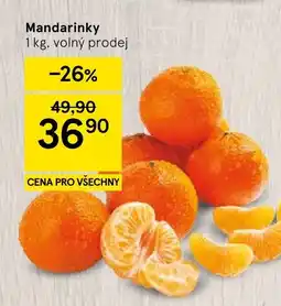 Tesco Mandarinky nabídka