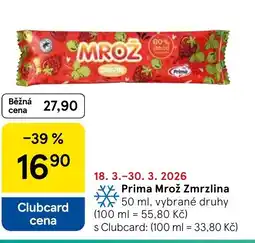 Tesco Prima Mrož Zmrzlina nabídka