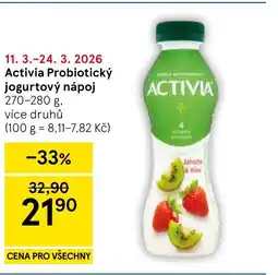 Tesco Activia Probiotický jogurtový nápoj nabídka