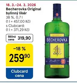 Tesco Becherovka Original bylinný likér nabídka
