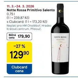 Tesco Notte Rossa Primitivo Salento nabídka