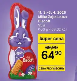 Tesco Milka Zajíc Lotus Biscoff nabídka