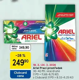 Tesco Ariel Prací prostředek nabídka