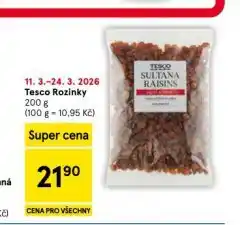 Tesco Rozinky nabídka