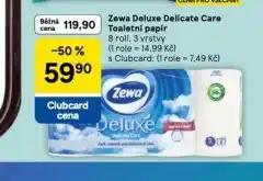 Tesco Zewa deluxe toaletní papír nabídka