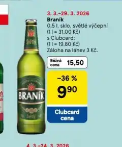 Tesco Pivo braník nabídka