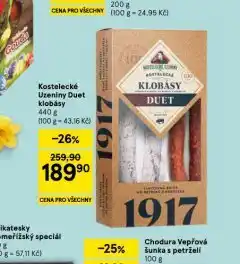 Tesco Duet klobásy nabídka