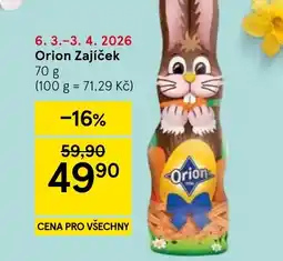 Tesco Orion Zajíček nabídka