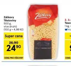 Tesco Zátkovy těstoviny nabídka