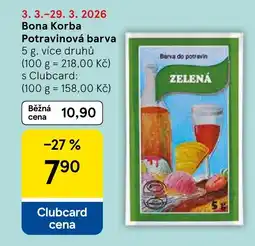 Tesco Bona Korba Potravinová barva nabídka