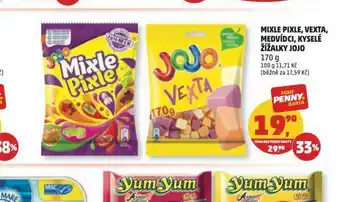 Mixle pixle, vexta, medvídci, kyselé žížalky jojo