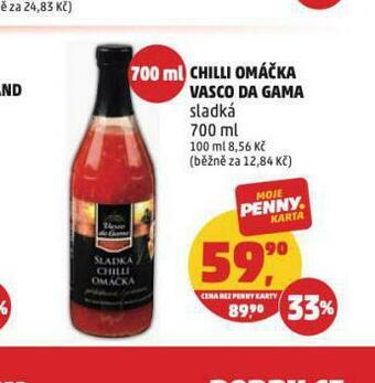 Penny Market Chilli omáčka vasco de gama nabídka