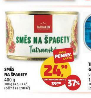 Penny Market Směs na špagety nabídka