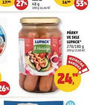 Penny Market Párky ve skle lupack nabídka