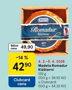 Tesco MADETA Romadur Klášterní nabídka