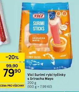 Tesco Vici Surimi rybí tyčinky s Sriracha Mayo nabídka