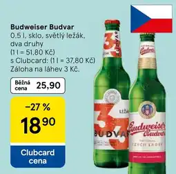 Tesco Budweiser Budvar nabídka