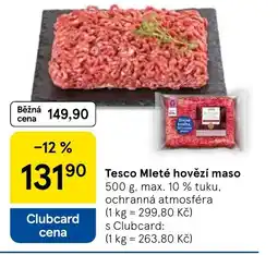 Tesco Tesco Mleté hovězí maso nabídka