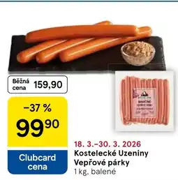Tesco Kostelecké Uzeniny Vepřové párky nabídka