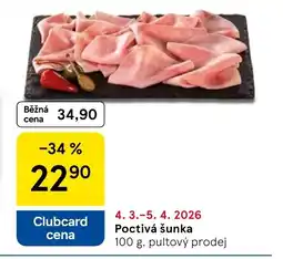 Tesco Poctivá šunka nabídka
