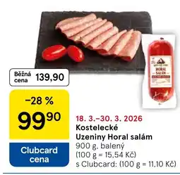 Tesco Kostelecké Uzeniny Horal salám nabídka