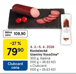 Tesco Kostelecké Uzeniny Vysočina nabídka