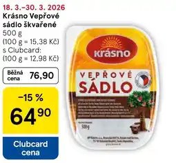 Tesco Krásno Vepřové sádlo škvařené nabídka