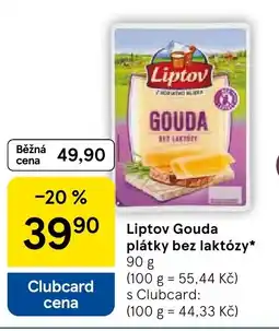 Tesco Liptov Gouda plátky bez laktózy nabídka