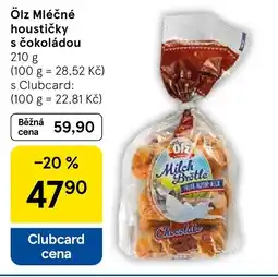 Tesco Ölz Mléčné houstičky s čokoládou nabídka