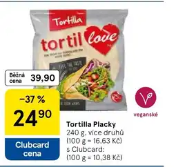 Tesco Tortilla Placky nabídka
