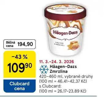 Tesco Häagen-Dazs Zmrzlina nabídka