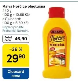 Tesco Malva Hořčice plnotučná nabídka