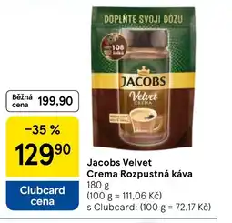 Tesco Jacobs Velvet Crema Rozpustná káva nabídka