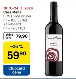 Tesco Casa Mana nabídka