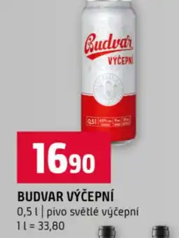 Terno Budvar výčepní nabídka