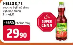 Terno Hello ovocný, bylinný sirup nabídka