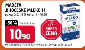 Terno Madeta Jihočeské mléko nabídka