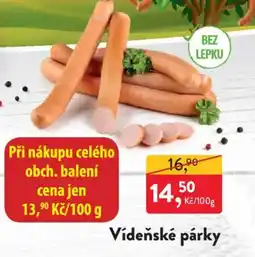 MP Krásno Vídeňské párky nabídka