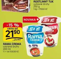 Flop RAMA CREMA vybrané druhy nabídka