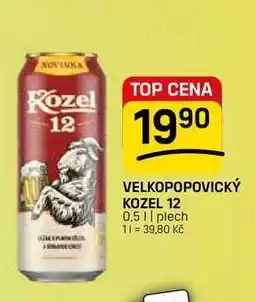Flop VELKOPOPOVICKÝ KOZEL 12 0,5, plech nabídka