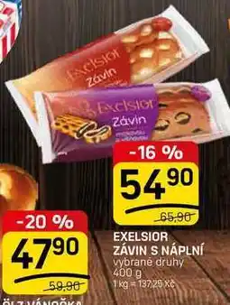 Flop EXELSIOR ZÁVIN S NÁPLNÍ vybrané druhy nabídka