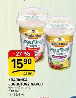 Flop KRAJANKA JOGURTOVÝ NÁPOJ vybrané druhy nabídka