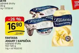 Flop Danone Fantasia, různé druhy nabídka